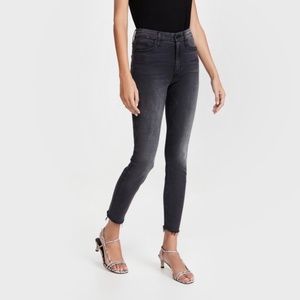 MOTHER  looker ankle fray skinny jeans